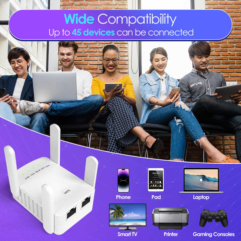 GOBOOST-AC1200 WiFi Extender for Home,Dual Band 2.4GHz/5GHz with Repeater/AP/Router/Bridge Mode,Wireless Internet Booster with Ethernet Port GOBOOST-AC1200 WiFi Extender for Home,Dual Band 2.4GHz/5GHz with Repeater/AP/Router/Bridge Mode,Wireless Internet Booster with Ethernet Port