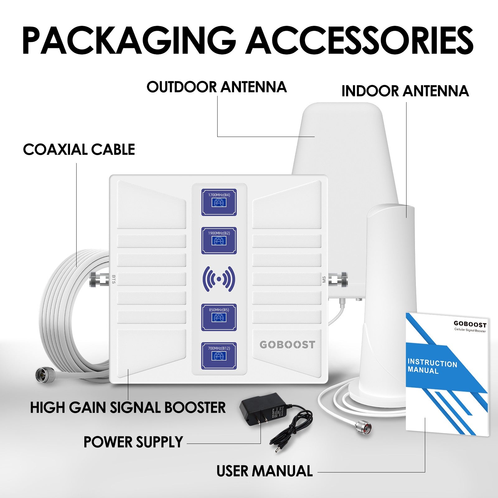 GOBOOST Four Band Signal Booster LPDA Packaging Accessories GOBOOST Four Band Signal Booster LPDA Packaging Accessories