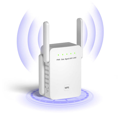 GOBOOST-AC1200 WiFi Extender for Home,Dual Band 2.4GHz/5GHz with Repeater/AP/Router/Bridge Mode,Wireless Internet Booster with Ethernet Port