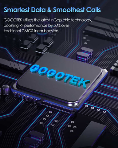 El amplificador de señal celular más nuevo de GOBOOST 18P-LLCPA admite una cobertura de señal fuerte de cinco bandas