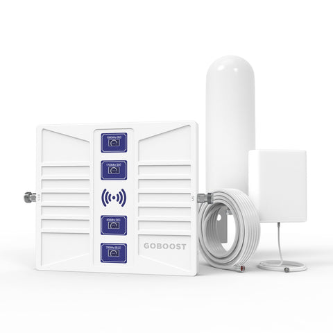 2023 Popualr GOBOOST Amplificador de señal de baja radiación y alta ganancia funciona en banda 2/4/5/12/17 con pantalla LCD 丨 La mejor opción para uso en áreas rurales